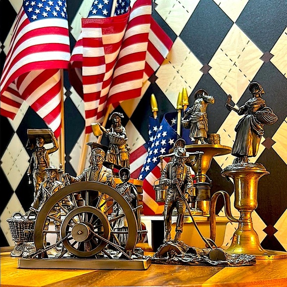 Franklin Mint 1977 Fine Pewter Figurines – Colonial Street – Set of 9, Mint - Picture 9 of 14